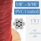 Laureola Industries 1/8" to 3/16" PVC Coated RED Color Galvanized Cable 7x7 Strand Aircraft Cable Wire Rope, 1000 ft ZAG018316-77-GPR-1000 - alternate 3
